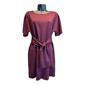 Express women short sleeve mini dress Small Burgundy